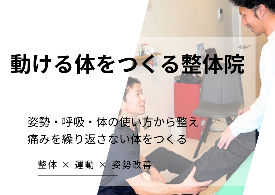 辻堂の整体院で姿勢・呼吸・体の使い方を整える運動指導の様子